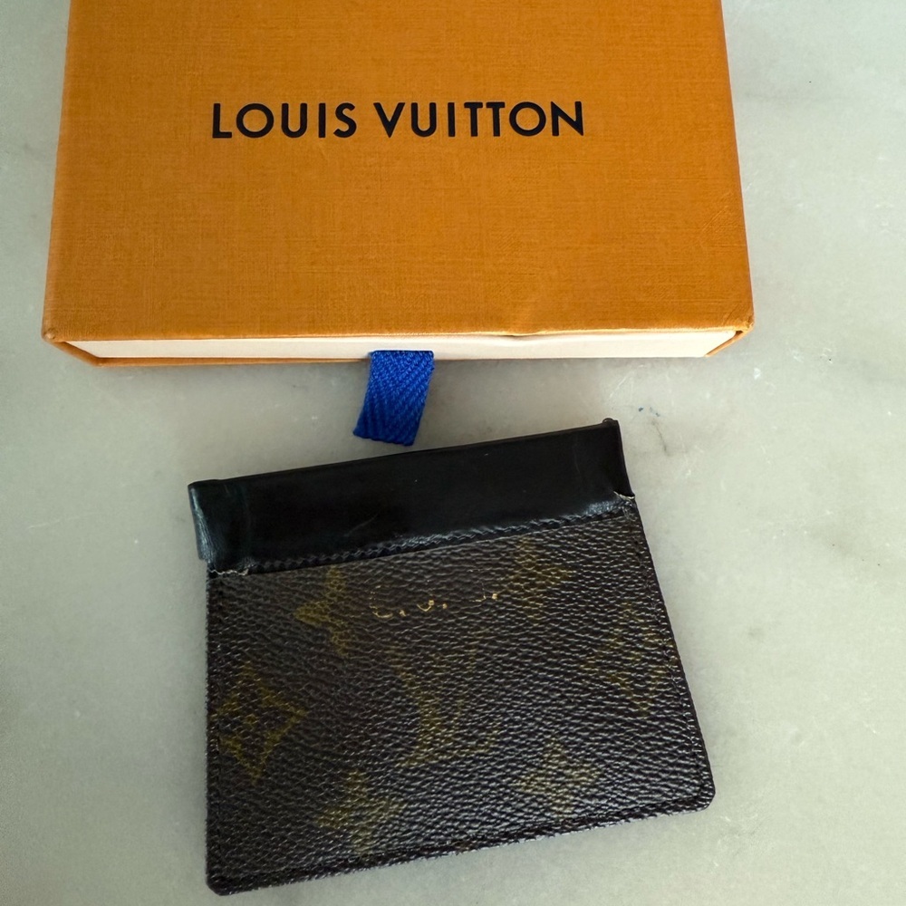 Louis Vuitton Black and Brown Monogram Coin Purse or Card Holder Vintage - Picture 11 of 14